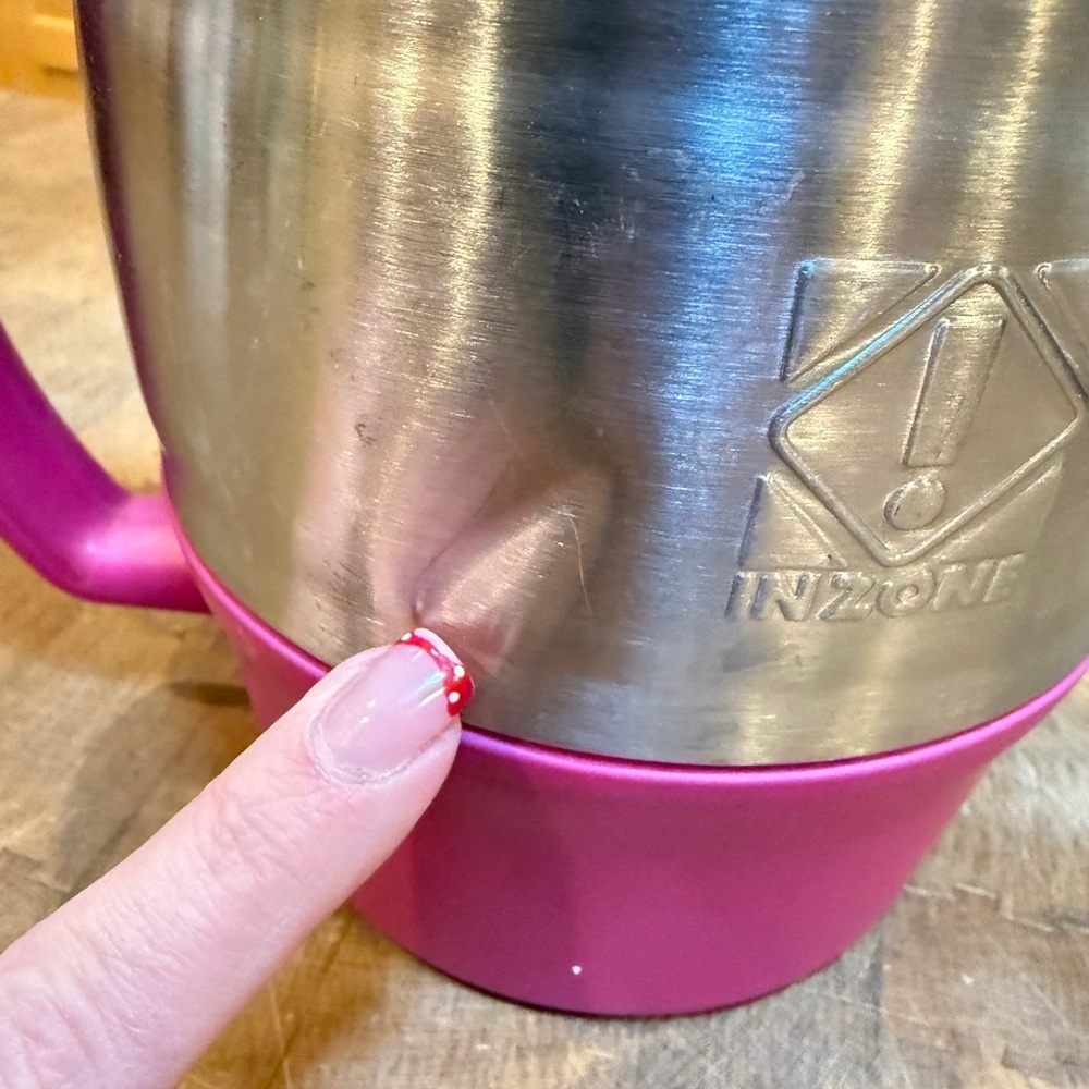 Bubba Keg Pink and Silver Travel Mug Stainless Steel Pink Plastic Huge Thermal - Picture 3 of 14